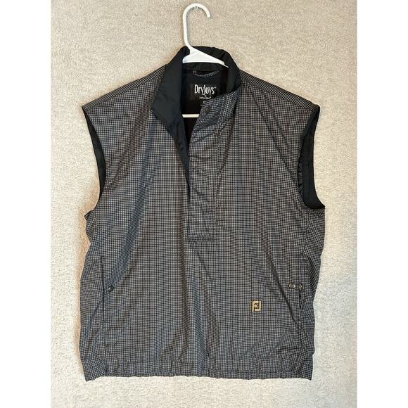 FootJoy Other - DryJoys by FootJoy Mens XS 1/2 Zip Houndstooth Wind & Rain Golf Pullover Vest.